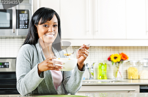 Image of Woman having breakfast