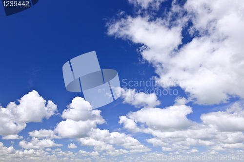 Image of Blue sky with white clouds