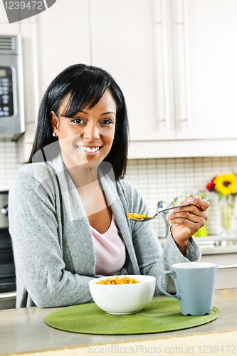 Image of Woman having breakfast