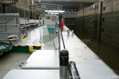 Image of Boat in Sluice Gate