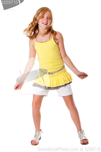 Image of Fun and dancing girl