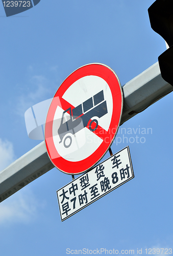 Image of Chinese traffic sign