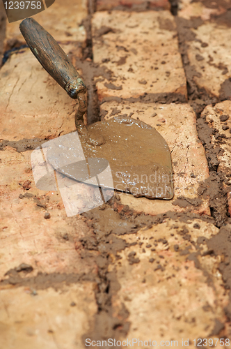 Image of Mason bricklaying background