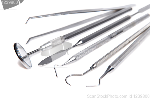 Image of set of dental care instruments