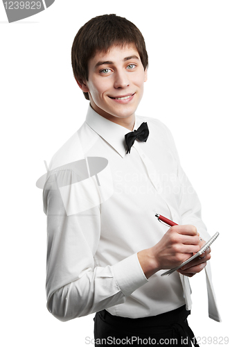 Image of cheerful waiter