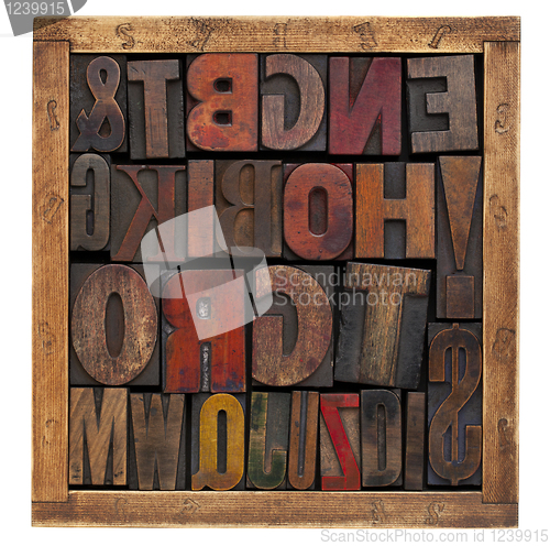 Image of vintage wood type blocks