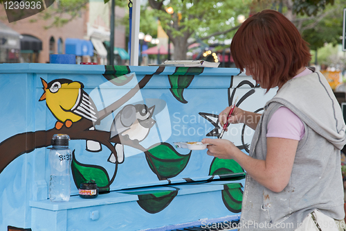 Image of Painting mural on the piano