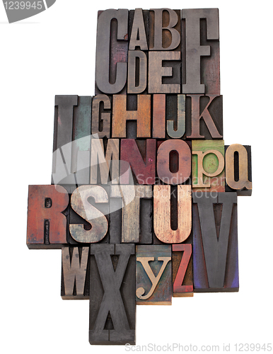 Image of English alphabet abstract