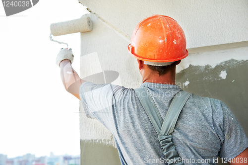 Image of builder facade plasterer worker