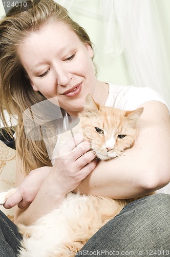 Image of girl and cat