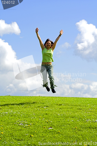 Image of girl jumping