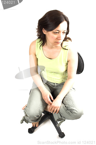 Image of bad posture of girl sitting