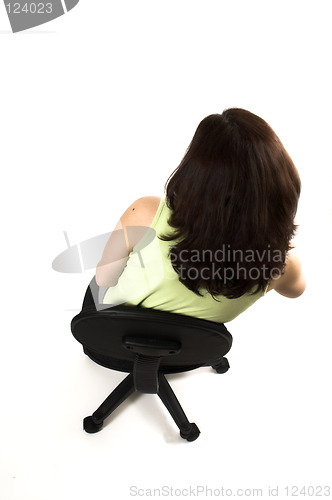 Image of bad posture of girl sitting