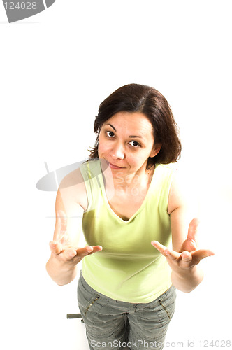 Image of woman expression with hands