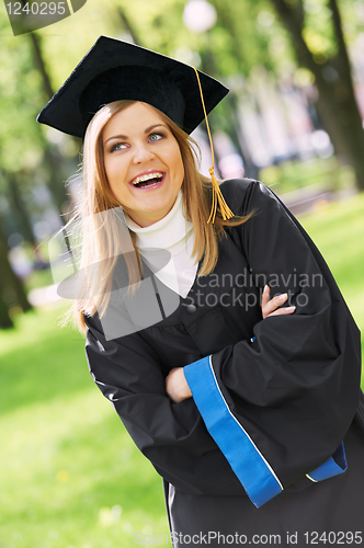 Image of happy graduate girl