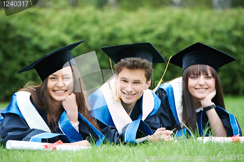 Image of happy graduate students