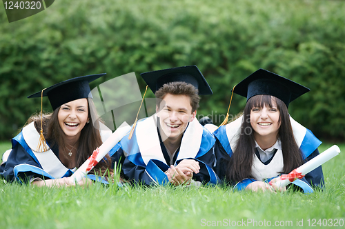 Image of happy graduate students