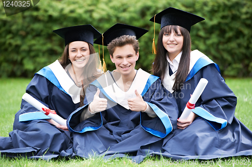 Image of happy graduate students