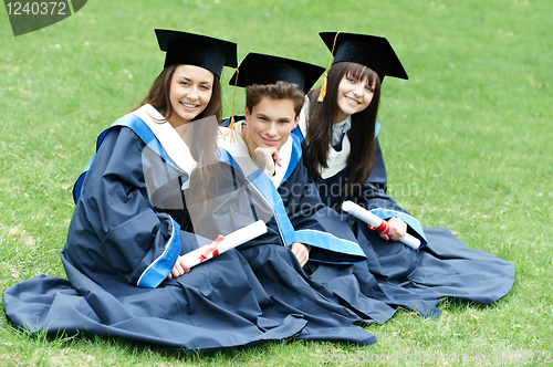 Image of happy graduation students