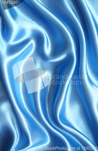 Image of Smooth elegant blue silk 