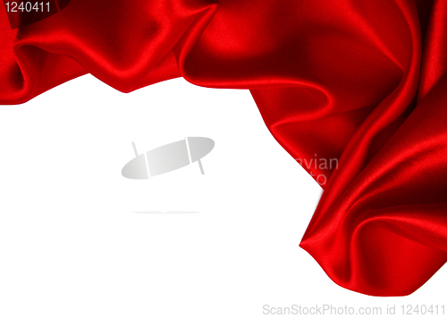 Image of Smooth Red Silk as background 