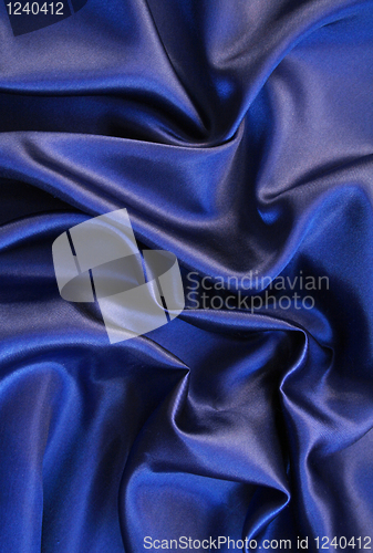 Image of Smooth elegant dark blue silk