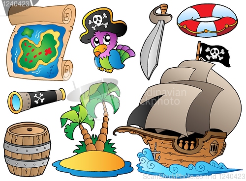 Image of Set of various pirate objects