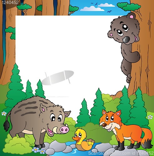 Image of Frame with forest theme 2