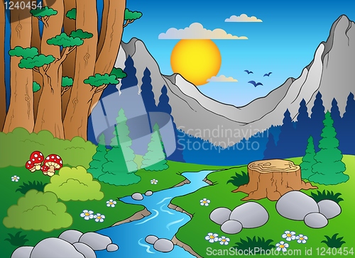 Image of Cartoon forest landscape 2