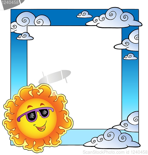 Image of Frame with summertime theme 2