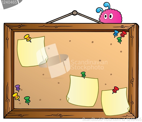 Image of Cartoon bulletin board