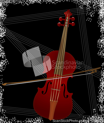 Image of Violin over black