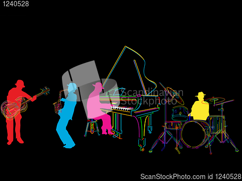 Image of Stylized jazz band