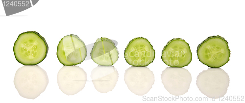 Image of Green Cucumber sliced
