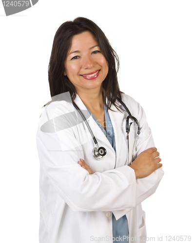 Image of Attractive Hispanic Doctor or Nurse