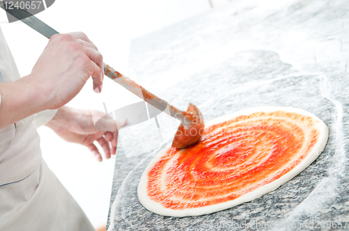 Image of Pizza preparartion