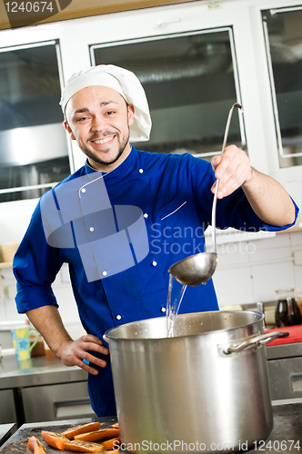 Image of chef with scoop