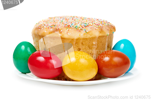 Image of easter cake with eggs