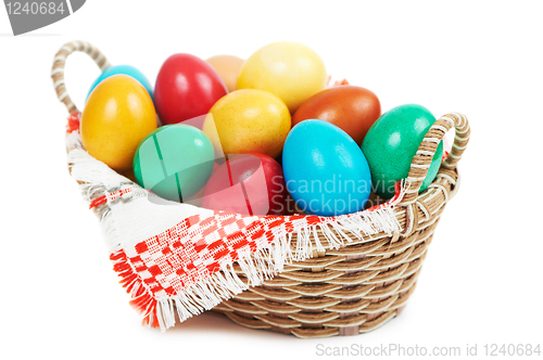 Image of easter eggs in basket