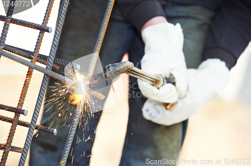 Image of gas flame cutting