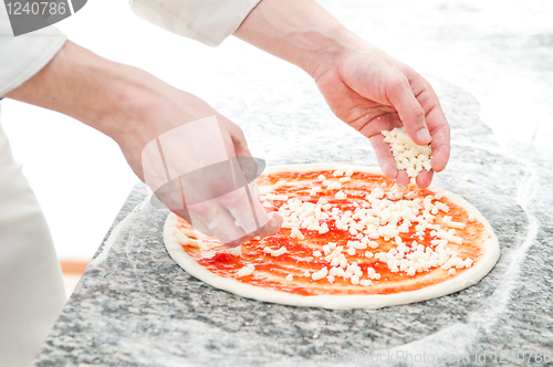 Image of Pizza preparartion