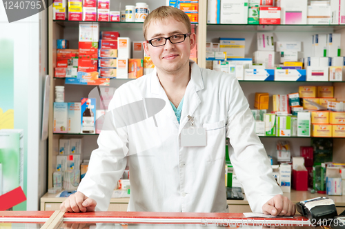 Image of Pharmacy specialist in drugstore