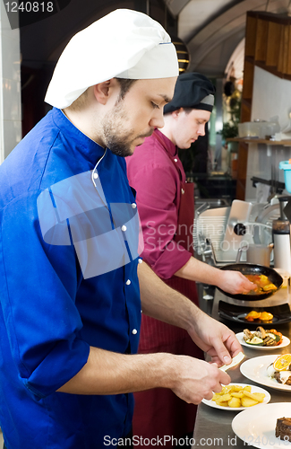 Image of chefs at decoration food