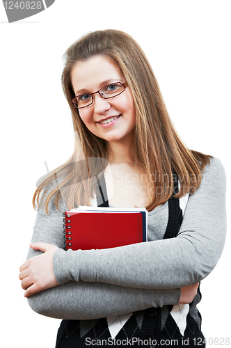 Image of beauty student girl studying