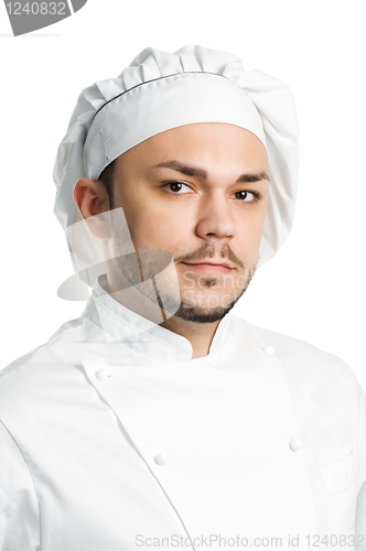 Image of Face portrait of chef isolated