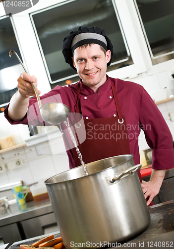 Image of chef with scoop