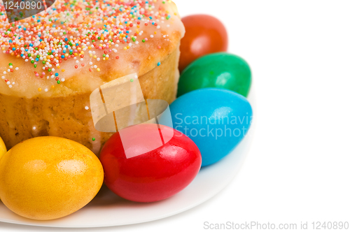 Image of easter cake with eggs