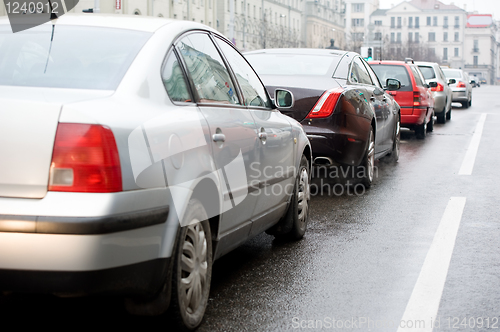 Image of Car traffic during the rush hour