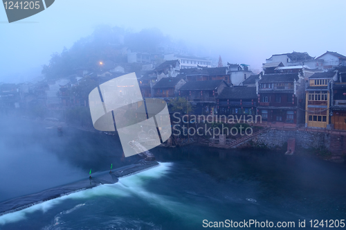 Image of Foggy river landscape