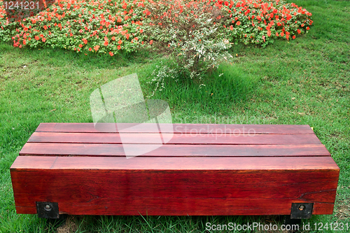 Image of Bench in garden
